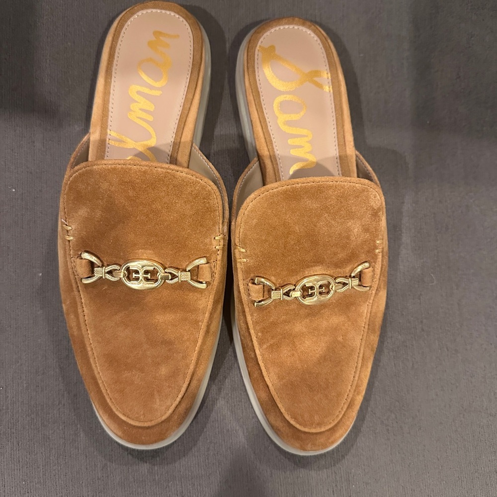 Sam Edelman Kira Bit Tan Suede Mules